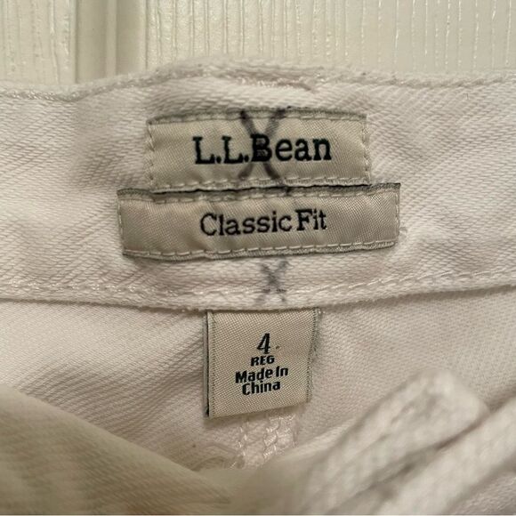 L.L. Bean Denim‎ Capris White Classic Fit Jeans Women's Size 4 Regular EUC - Picture 3 of 4